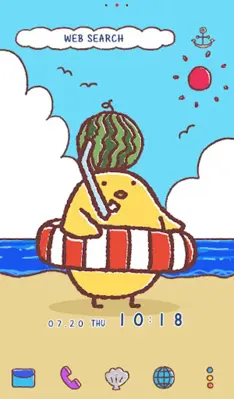 Chick in Summer Theme android App screenshot 0